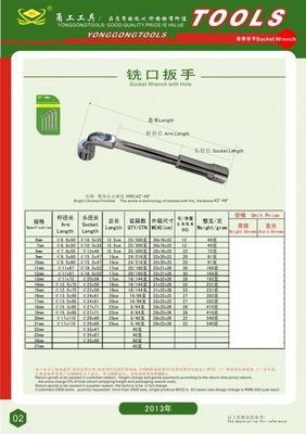 甬工工具L型与铣口套筒扳手 专业品质的工业工具适配方案